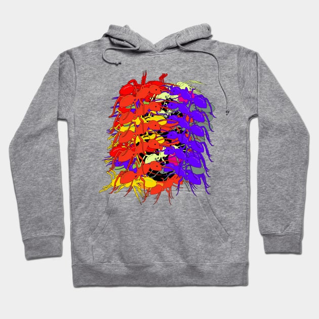 Colorful Ants Hoodie by momomoma